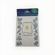 American Greetings Baby Boy Birth Photo Announcements Set of 10 Cards Envelopes