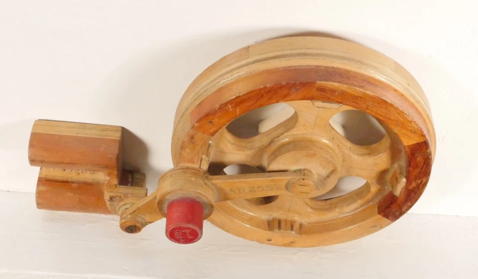 Antique Industrial Foundry Pattern Unique Wheel Design 12-1/2" x 8-3/4" x 4" - Image 4 of 4