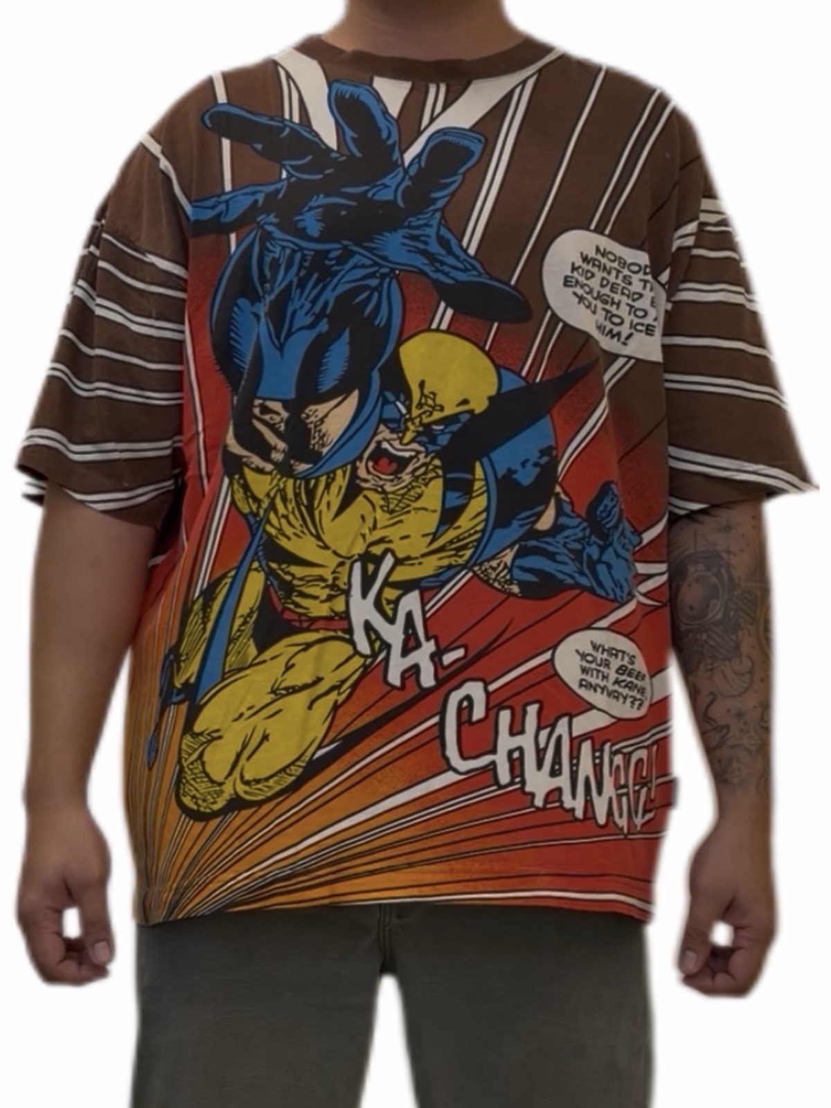 Vintage Marvel Comics Wolverine Shirt Multicolor AOP XL 90’s Rare