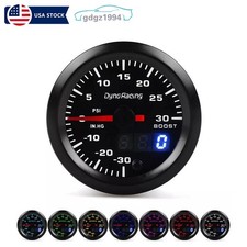2 Auto Turbo Boost Gauge Dual Display 7 Colors Led Psi Boost Meter Car Meter