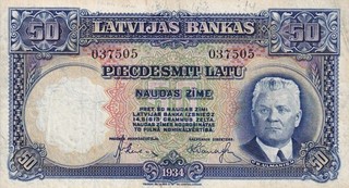 50 latu 1934 Latvija P 20a