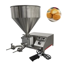 110V 20L Commercial Electric Cream Filling Machine Puff Bread Cake Jam Filler