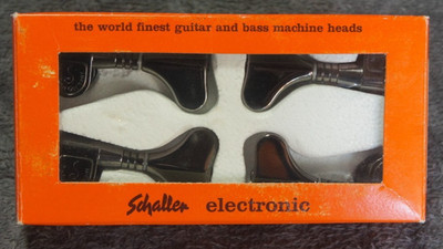 Unused Schaller M4 Metal Black Vintage Tuning Pegs Made in Germeny