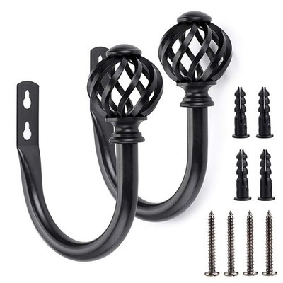BSTKEY Metall Nest Design Gardinenhaken - leichte dekorative Gardine schwarz 