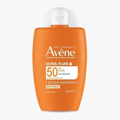 Avene Ultra Fluid LSF 50+ Invisible Sunscreen 50 ml - 1 Sek Absorption, nicht...