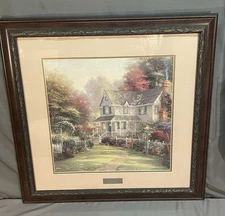 Thomas Kinkade Victorian Garden II Library Edition Framed Print 28x28”