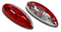 2 X Jokon Umrissleuchte SPL 2010 Rot Weiss AnhäNger Leuchte 12V -24V Verspiegelt