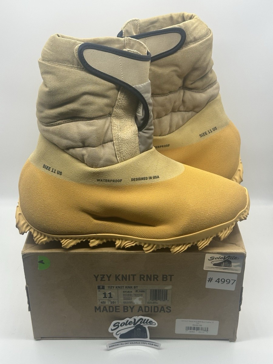 Men's Adidas Size 11 - Yeezy Knit Runner Boot Sulfur No Box