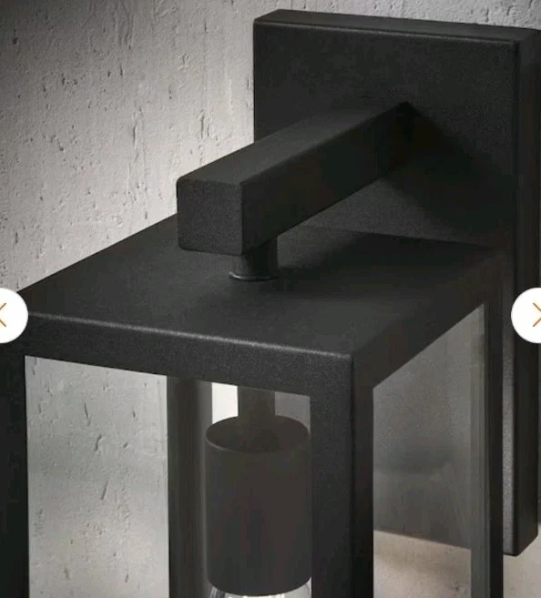 Linterna de pared exterior grande Hampton Bay Hurley 19,25 pulgadas acabado negro mate 44772 Foto 3 de 4