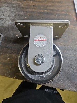 HAMILTON R-SEC-63FSB Kingpinless Plate Caster,Rigid,4000 lb. 1VHW4