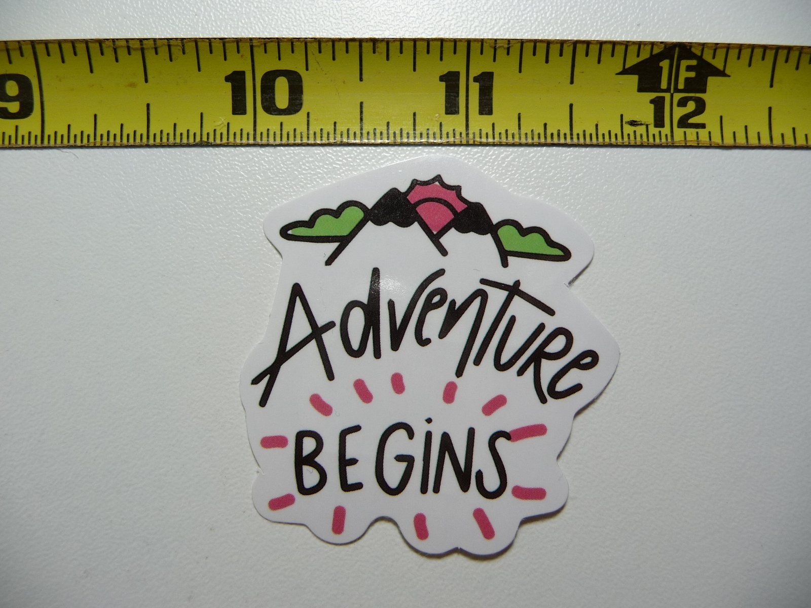 Adventure Begins Motivational Decal Sticker for Positivity & Inspiration