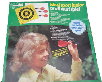 Sport Magnet Dartscheibe Wurf Spiel Altes Vintage Spielzeug IDEAL 70er NEU OVP