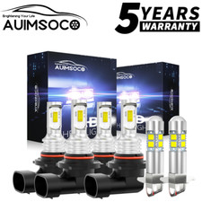 For Toyota Corolla 2001-2004 6000k White Led Headlight Fog Light Bulbs Combo Kit For Toyota Corolla 2001-2004 6000k White Led Headlight Fog Light Bulbs Combo Kit