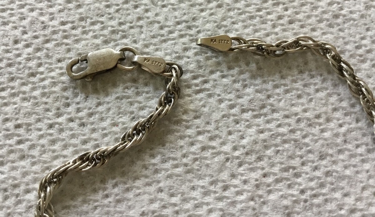 925 Italy Sterling Silver KA 1772 Multi Chain Bracelet 7.5 925 Italy Sterling Silver KA 1772 Multi Chain Bracelet 7.5