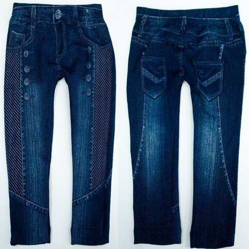 2 er Pack Kinder Mädchen Leggings Jeans Optik Leggings Teddyfell Winter 3-5Jahre - Bild 2 von 2