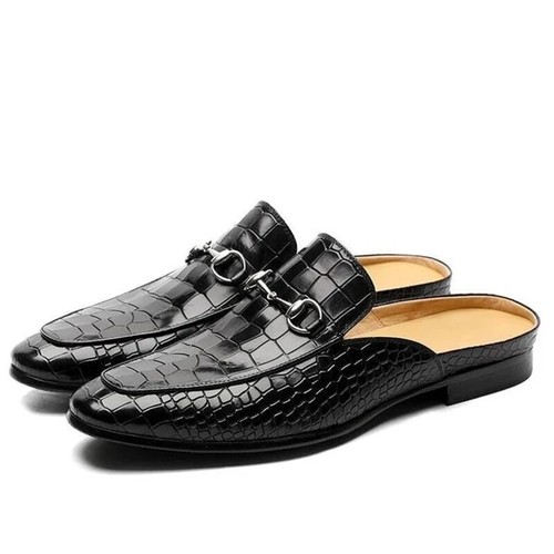 Fashion Men Casual Shoes Half Loafers Slippers Summer Slip On Flats Slides Shoes - Picture 2 of 15