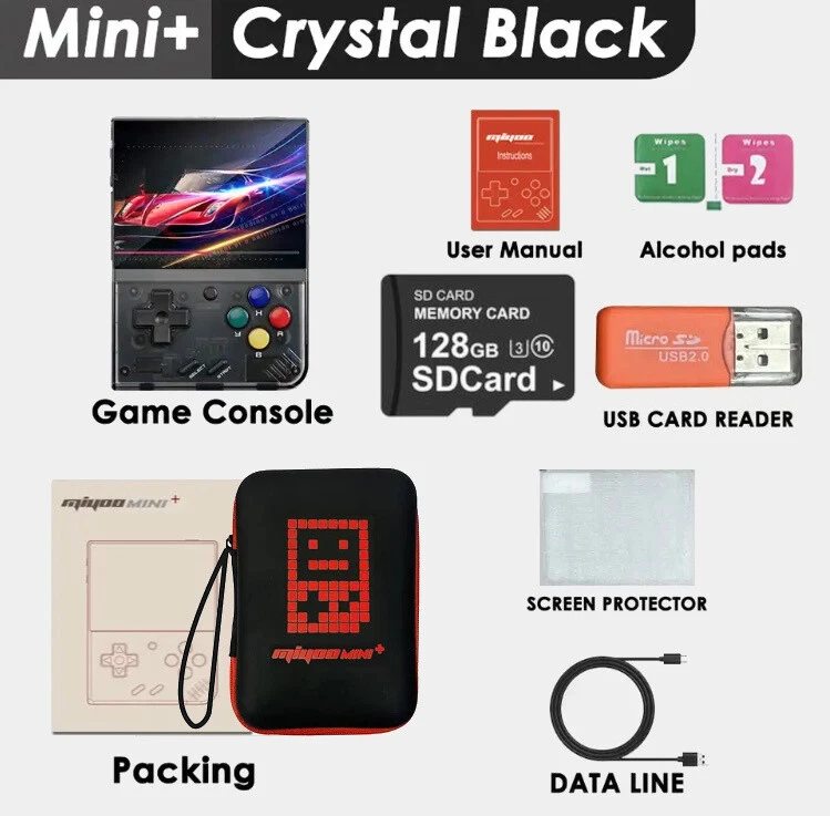 Miyoo Mini Plus OnionOS v4.3 Portable Retro handheld Console + Protective Case