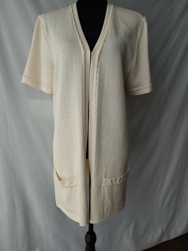 Short Sleeve Cardigan Sweater Large 