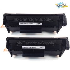 2x Q2612A 12A Black Toner Cartridge for HP LaserJet 1018 1020 1022 1012n
