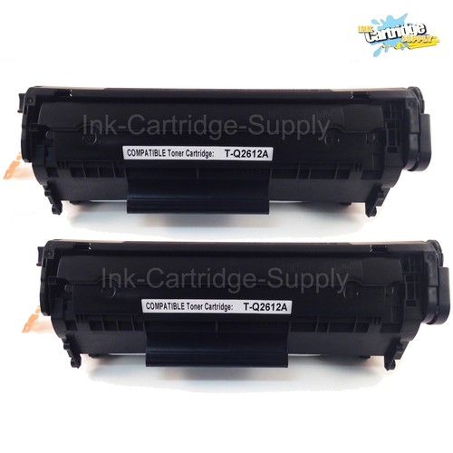 2x Q2612A 12A Black Toner Cartridge for 