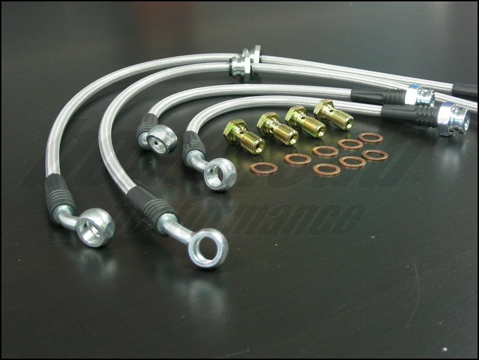 Techna-Fit 不锈钢编织刹车线适用于 2004 - 2008 年日产 Maxima — 第 2/4 张图片