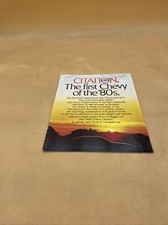 1980 Chevrolet Citation Original Dealer Showroom Sales Brochure Catalog Book