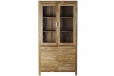 VETRINA VINTAGE ETNICA INDUSTRIAL LEGNO MASSELLO 97X42H190 Mobili etnici chic