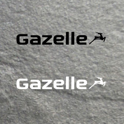 2 x GAZELLE Aufkleber wetterfest   Sticker   Schriftzug   viele Farben & Größen