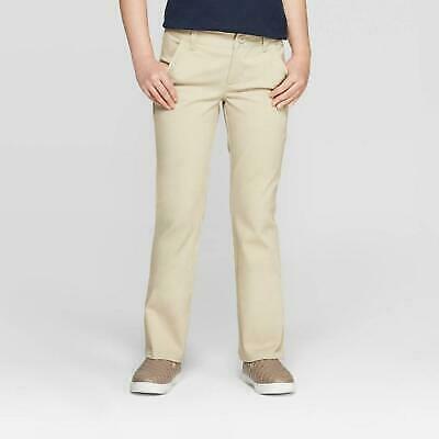 Girls' Flat Front Stretch Uniform Pants 