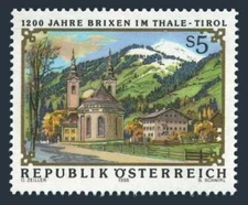 Austria 1437, MNH. Michel 1931. Brixen-im-Thale, 1200th Ann. 1988. Cathedral.