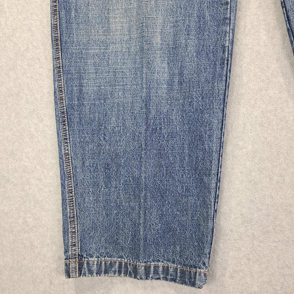 Vtg Faded Glory Cargo Denim Jeans Tag 40x34 Act 40x32 Pockets Loose Baggy Y2K - Image 4 of 4