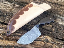SHARDBLADE Custom Hand Forged Damascus Steel Hunting Mini Neck EDC Knife+SHEATH