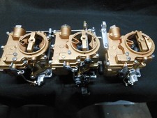 Vintage Speed Rochester 2g 3 X 2 Carb Set In Di-chromate Tri Power Hot Rod
