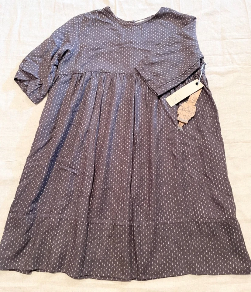 Nuevo con etiquetas Talla 8 Blu Pony Vintage Tove J. Vestido Azul Gris Bluebonnet Estampado Pradera Foto 2 de 3