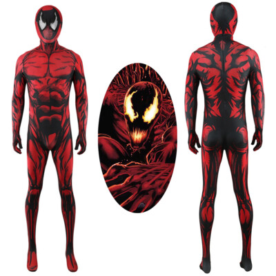Carnage Costume The Amazing Spider-Man Cosplay Bodysuit For Adult