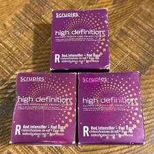 3-Pack of Scruples High Definition Gel Permanent Hair Color 2 fl oz Red Base