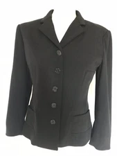Narciso Rodriguez Black Long Sleeve Button Down Jacket Size 6