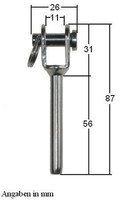 Gabelterminal Aus V4A-Edelstahl 4Mm ARBO-INOX