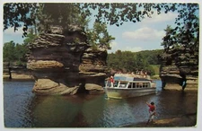 Wisconsin Dells Sugar Bowl Passenger Boat River 1972 Postcard Chrome
