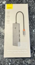 BASEUS PortalJoy Series  7-Port Teiple- Display HUB 4K, Triple Display USB3.0