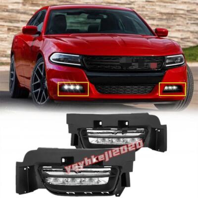 Fit For Dodge Charger 2015-2018 LED Fog Lights Front Bumper Driving Lamp DRL | eBay Fit For Dodge Charger 2015-2018 LED Fog Lights Front Bumper Driving Lamp DRL | eBay