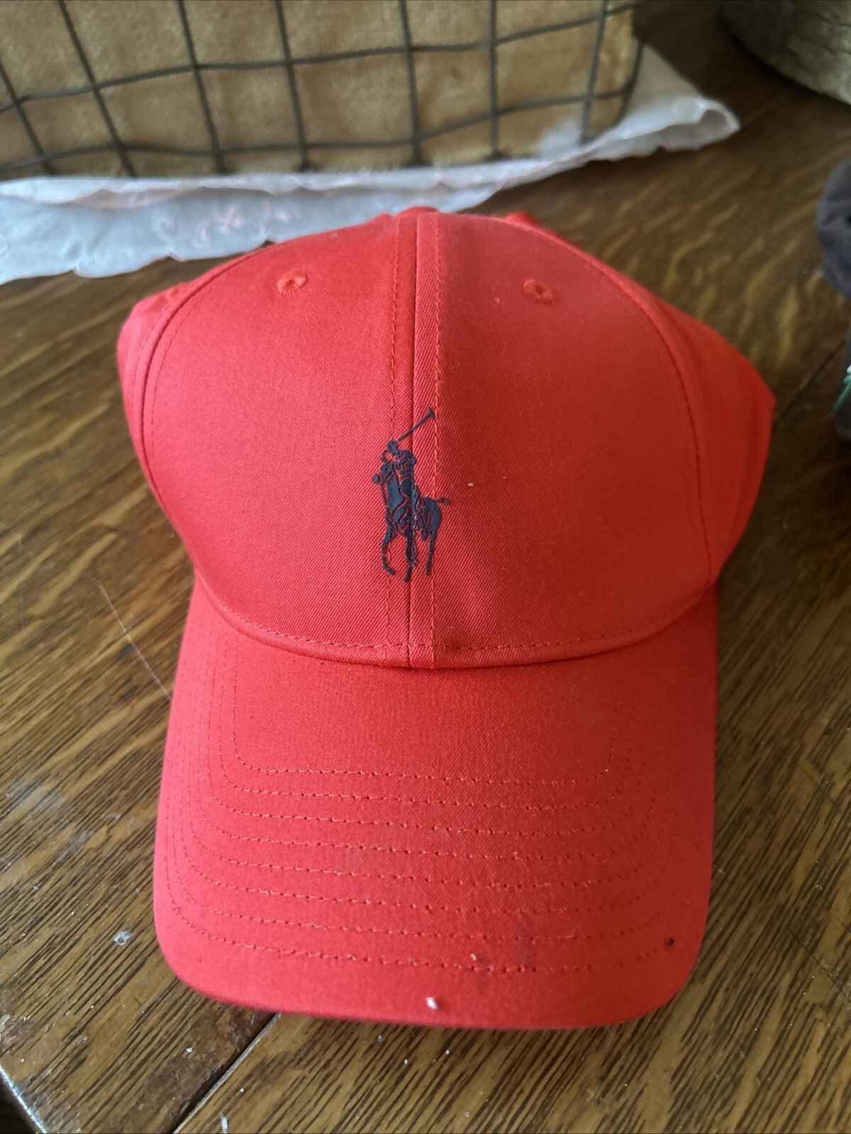 Ralph Lauren Polo Vintage Cappello Rosso Pony Papà Berretto Strapback Regolabile Nuovo con etichette