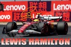 Lewis Hamilton Ferrari signed 12x18 inch photograph poster - F1 World Champion