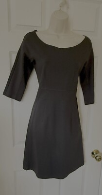 THEORY Stretchy Scoop Neck Sheath Dress Gray Wardrobe Basic *EUC* P