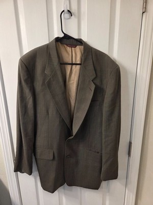 CRIKETEER for Marshalls 2 Button Plaid Blazer Wool Green SZ 42R #S55