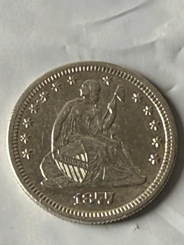 1877-S 25C Seated Liberty Quarter - high Very Fine, Good Details, Superb Luster