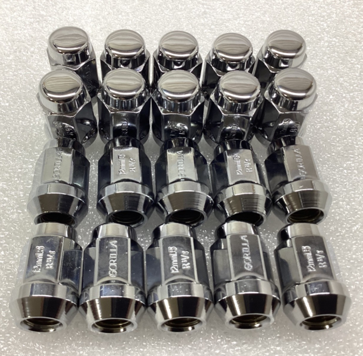 20 GORILLA LIFETIME SOLID CHROME Lug Nuts for C4 C5 C6 Corvette