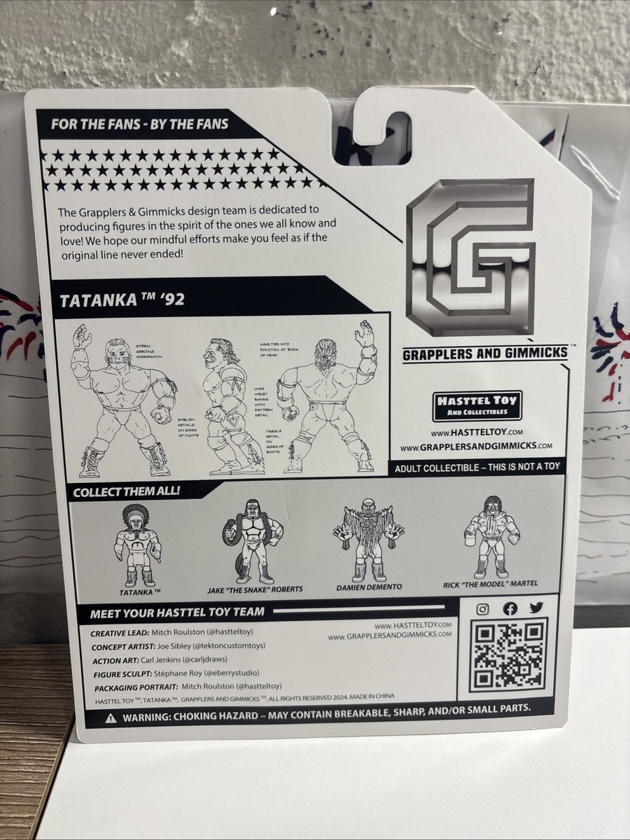 WWF Tatanka Wrestling Figure LONG TIGHTS Hasttel Grapplers