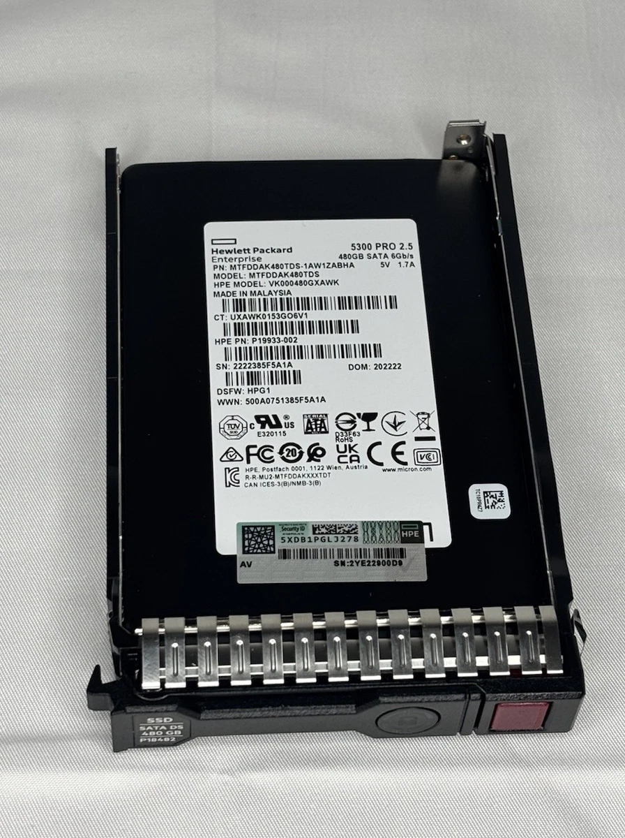 【ほぼ新品】内蔵SSD480GB④ 0時間 SATA I Internal Hard Disk Drives 480 GB Storage Capacity for sale
