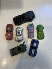 Hot Wheels Diecast Car Lot of 7 Mixed Toy Cars Loose Multi Color Play Wear -VTG.